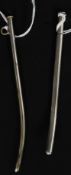 2 silver mid 20th century catheters havi