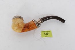A silver hallmarked gentlemans smoking p