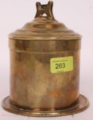 A 20th century Trench art tobacco jar fo