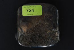 A silver hallmarked cigarette case with