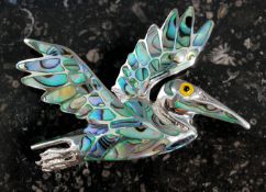 A 20th century silver 925 ladies abalone