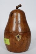 A Victorian style fruit wood tea caddy i
