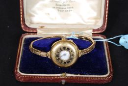 Ladies 18ct gold watch with rolled gold