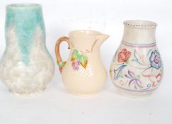 A Poole Pottery vase believed to be by Jacqueline Way 1958-64. Bearing the Factory mark no.
