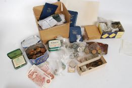 An extensive collection of coins to include Decimal sets, commemorative,