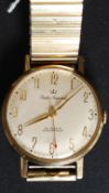 A gentlemans vintage 9ct gold Smiths Imperial wristwatch with  19 jewel movement bearing notation