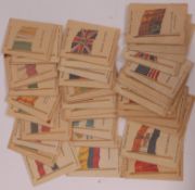 A collection of Kensitas silk cigarette collectors cards consisting of Flags Of The World