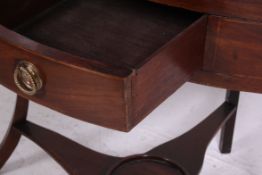 A Georgian mahogany corner washstand having circular bowl recess having large oversized splashback