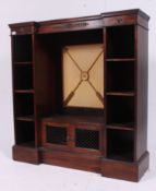 A good quality mahogany breakfront bookcase cabinet.
