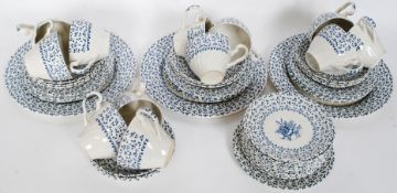 A vintage 1950's Woolworth issue retro vintage chintz pattern tea service by Royal Victoria in the