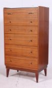 An excellent 1970's solid teak wood tambour top chest of drawers by Austinsuite.