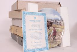 A collection of 5x boxed collectors plates, all related to Steam / Trains and related scenes,