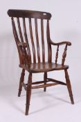 A Victorian country carver dining chair,