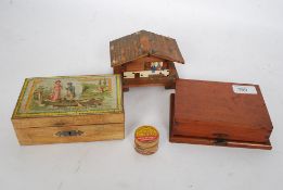 A vintage early 20th century Industrial Medicoil cabinet battery in mahogany case together with a