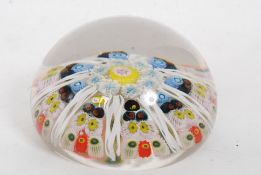 A 20th century Scottish Strathearn caned glass paperweight,