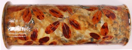 A large Royal Doulton saltglaze stoneware stick stand decorated in the ' Autumn Leaves ' 1452