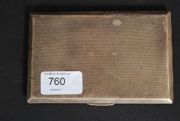 A large silver hallmarked gentlemans cigarette case with London hallmarks for H C Freeman Ltd, 1937.