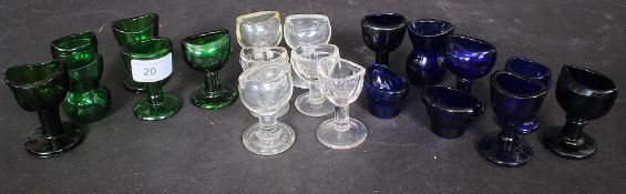 A large collection of vintage and antique Eye Baths dating from the early 20th century.