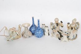 A collection of ceramics to include Bisque, studio,