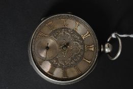 19th Century silver hallmarked fusee pocket watch by H Zusman Wolverhampton.