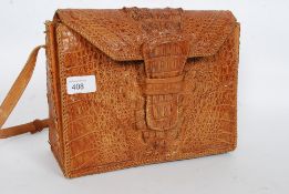 An 20th century ladies  Alligator skin clutch / handbag