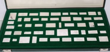 A cased set of Solid Sterling Silver ' The Worlds Greatest Bank Notes ' by Franklin Mint.