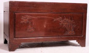 A Chinese 1950's large camphor wood trunk chest.