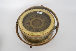A mid-20th century rare unusual large ship sized ships Binnacle / magnetic compass on gimbals '