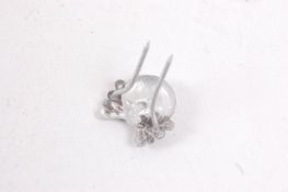 German WW2 Second World War Third Reich SS early issue hollow cast death / danziger skull cap badge