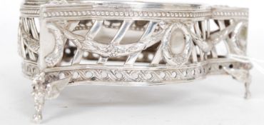 A fabulous Georgian continental silver plated salt, with bowl to the centre,