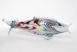 A 20th century Murano studio art glass large fish, in usual varying colours.