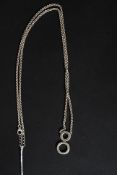 A stunning large contemporary Mappin & Webb silver 925 necklace and twin  hoop pendant.