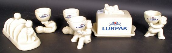 A Lurpak collection of ceramics to include toast rack,