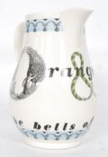 A Wedgwood pottery jug made for Liberty`s being designed by Richard Guyatt and decorated in the