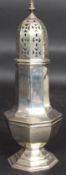 An Edwardian silver hallmarked sugar sifter / castor by Henry Bourne , Ludgate Hill,