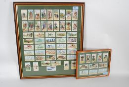 A framed and glazed collection of John Player & Sons cigarette cards from the Cycling Series.