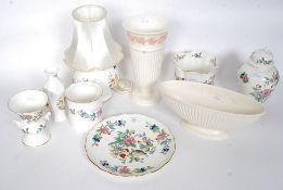 A collection of Aynsley ceramics to include table lamp, ginger jar, vases,