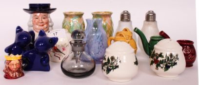 A small collection of table cruets in novelty shape to include light bulb, animal,