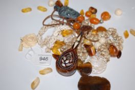 A collection of ladies costume jewellery from the mid to late 20th century to include vintage shell