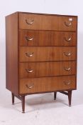 A retro vintage G-Plan teak wood upright chest of drawers.