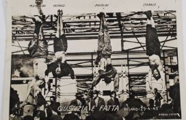 A press release photograph from after the execution of Mussolini,