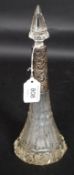 A stunning Edwardian silver hallmarked and cut glass ladies perfume bottle by Charles May.
