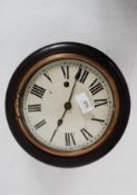 A late 19th century Winterhalder & Hofmeier antique cased station wall clock.