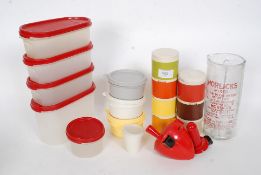 A collection of assorted vintage 1960's / 1970's plastic Tupperware to include 2x retro multi