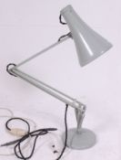 An excellent quality Herbert Terry anglepoise industrial desk lamp in original grey finish with