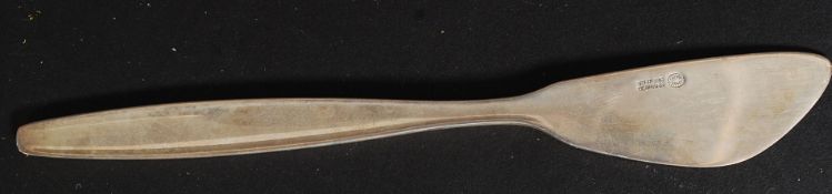 A Georg Jensen 925 silver butter knife  complete with the original box bearing marks for Georg