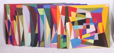 Douglas Herbert Courtenay Auburn  (1916 - 2000) A collection of 10 geometric abstract oil on board