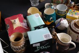 A collection of ceramics to include Pen Delfin Rabbits within original boxes, four Goebels figures,