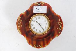An early 20th century table clock being