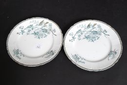 A pair of continental cabinet plates hav